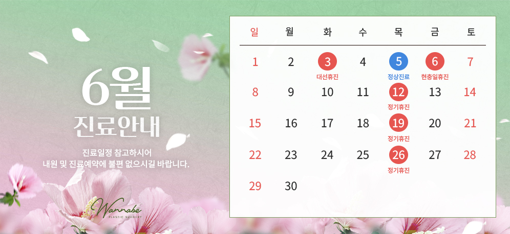 2025년 6월 진료안내